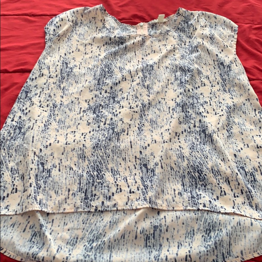 Pink and blue blouse